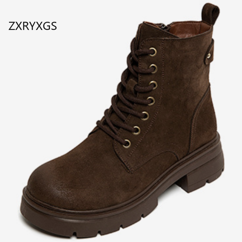 Crossfit Youtube - ZXRYXGS-Botas de cuero mate con correa