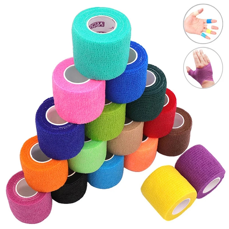 Finger Tape Athletic - Cinta Deportiva Negra Autoadhesiva, Vendaje Elástico